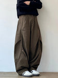 AIDASE  -  Retro Japanese Wide Leg Work Pants Casual Loose Straight Tube Long Pants Men Women Pleated Design Versatile Comfortable aidase-shop