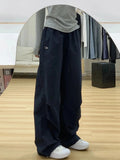 AIDASE  -  Waterproof Loose Casual Pants for Men Summer Thin Wide Leg Floor Length Trousers Korean Style Versatile Pants Couple Matching aidase-shop