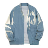 AIDASE  -  Men Bomber Jacket Casual Solid Stand Collar Full-Zip Pilot Coat Loose Male Outwear aidase-shop