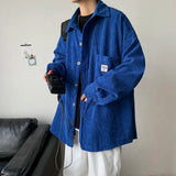 Aidase Men Corduroy Shirts Harajuku Korean Loose Style Long Sleeve Vintage Streetwear Overshirt M-3XL aidase-shop