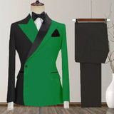Aidase One Button Men's Suits New Design Costume Homme Peak Lapel 2 Piece Jacket Pants Full Sets Luxury Costume Homme Custom Blazer - Picture Color 4 / XXL