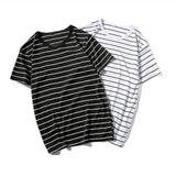 AIDASE  -  Summer Men Striped T-Shirt Short Sleeve T Shirt Men Streetwear Fashion Striped Tops Casual O Neck T-Shirt Man Tee Shirt aidase-shop