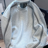 Aidase Grey Double Zipper Design Sweatshirt for Men in Autumn and Winter. Heavy Weight Firm Oversized Pullover Cleanfit Jacket aidase-shop