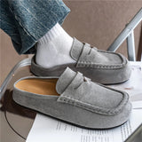 AIDASE  -  Lefu Shoes Men's Lightweight Bean Shoes Summer One Step Push Lazy Breathable Casual Half Support Slippers for Men aidase-shop