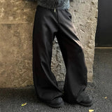 AIDASE  -  American Retro Drape CleanFit Diagonal Split Loose Wide Leg Casual Pants Men Women Floor-Length Trousers Loose Fit Casual aidase-shop