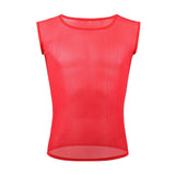 AIDASE  -  Sexy Sleeveless Mesh Transparent T-shirts Mens Lounge Undershirts Tank Tops Sexy Homme Boxer Shorts Gym Homewear Men Clothes Set aidase-shop