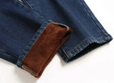 AIDASE  -  Autumn and Winter Fleece Style, Youth Casual Stretch Jeans, Winter Trendy Warm Pants, Combining Fashion and Warmth aidase-shop