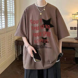 AIDASE  -  100℅ Cotton O Neck Men's T-shirt Tops Male Tees Shirts Y2k Chic Funny Party Basic Harajuku Wholesale Elastic Stylish Original aidase-shop