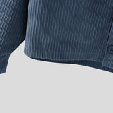 AIDASE  -  Men Jackets Solid Color Corduroy Long Sleeve Button Coats Men Streetwear Spring Autumn Fashion Casual Male Jackets S-5XL aidase-shop