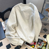 AIDASE  -  Korean Simple Letter Sweatshirt for Women Spring Autumn Thin Loose Long Sleeve Pullover  Lady Casual O-Neck Tops aidase-shop