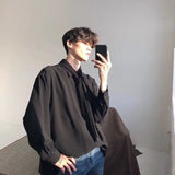 Aidase Japanese Fashion High-end White Shirts Men Women Korean Version 2024 New Trendy Design Solid Color Handsome Long-sleeved Tops aidase-shop