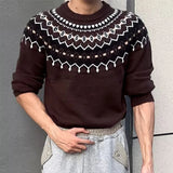 AIDASE  -  Autumn Winter Casual Mens Jumper Tops Knitting Long Sleeve Crew Neck Sweaters For Men Daily Leisure Slim Knitted Sweater aidase-shop
