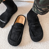 AIDASE  -  Lefu Shoes Men's Lightweight Bean Shoes Summer One Step Push Lazy Breathable Casual Half Support Slippers for Men aidase-shop