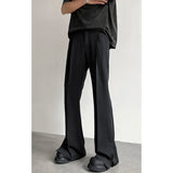AIDASE  -  Brown Black Suit Pants Men Fashion Social Mens Dress Pants Korean Casual Loose Flared Pants Mens Office Formal Trousers M-2XL aidase-shop