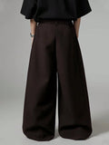 AIDASE  -  Loose Fit Men's Casual Pants with Pockets Pleated Slimming Daily Simple Style Pure Color Imported from Mainland China aidase-shop
