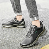 Aidase Fashion Men Shoes Men Genuine Leather Shoes Casual Lace-up Shoes Breathable Fashion Sneakers New aidase-shop