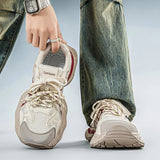 AIDASE  -  Summer New Couple Dad Shoes, Mesh Lace-up Thick Sole Heightening Sneakers, Breathable All-match Casual Sports Shoes aidase-shop