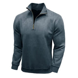 AIDASE  -  Autumn Winter Men Stand Collar Sweatshirt Casual Pullover Tops Fashion Half Zipper Long Sleeve Hoodie Pullover Sweatshirts Man aidase-shop