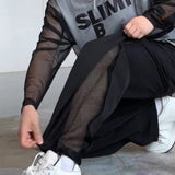 Aidase Mens Drawstring Pants Mens Thin Casual Pants Niche Personality Streetwear Breathable Versatile Trousers Men'S Clothing Summer aidase-shop