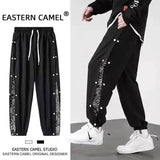 AIDASE  -  Cashew Flower Placket Pants Durable Colorfast No Pilling Hong Kong Style Drawstring Leisure Trendy American aidase-shop