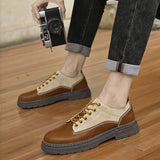 AIDASE  -  Fashionable Urban Thick Soled Anti Slip Workwear Shoes Branded Genuine Leather Business Oxford Shoes High-quality Soft Men Shoes aidase-shop