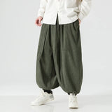 Aidase 2025 Men Streetwear Wide Leg Casual Pants Men Loose Fashion Jogging Sweatpants Solid Color Harem Pants Male Harajuku Trousers