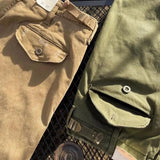 AIDASE  -  Slim Straight Casual Pants for Men in Military een Vintage Logging Workwear Sle Yellow  Boots Matching Autumn Cotton aidase-shop