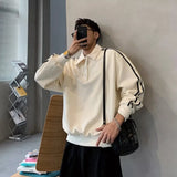 Aidase Tops Polo Stripe White Male Clothes Sweatshirts T Shirts for Men Aesthetic Korean Autumn Luxury One Piece Regular Fit Cotton F A aidase-shop