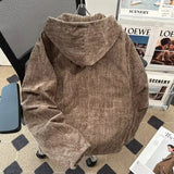 AIDASE  -  Men's Hooded Jacket Versatile Diagonal Zipper Design Trendy Simple Long Sleeve Male Coats 2025 Autumn New Menswear 21E7578 aidase-shop