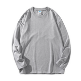 Oversized Men's T-shirts Long Sleeve Quality Cotton Fashion Korean Clothing Tops Solid Color Harajuku Male Tees aidase-shop