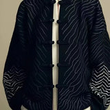 AIDASE  -  Retro New Chinese Style National Style Top Loose Spring Autumn New Style This Year's Popular Zen Disc Button Black Jacket aidase-shop