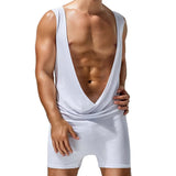 AIDASE  -  Men Bodysuits Undershirts Tank Tops Bodybuilding Jumpsuit Shorts One-piece Loungewear Vest Gym Fitness Singlet aidase-shop
