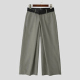 AIDASE  -  Men Wide Leg Pants Patchwork Pleated Joggers Loose Casual Trousers Men Streetwear Fashion Leisure Male Long Pants S-5XL aidase-shop