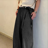 AIDASE  -  Men Pants Solid Color Loose Button Joggers Casual Straight Trousers Men Streetwear 2025 Fashion Male Long Pants S-5XL aidase-shop