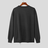 AIDASE  -  Tops Korean Style Fashion Men O-neck Bow Ribbon Design Sweater Casual Streetwear Solid Long Sleeved Pullovers S-3XL aidase-shop