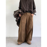 AIDASE  -  Japanese Streetwear Cargo Pants Men Autumn Drape Trousers Retro High Waist Straight Wide Leg Pants Loose Casual Men's Pants aidase-shop