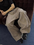 AIDASE  -  Loose Vertical Striped Casual Pants Men Women Straight Leg Floor-Length Retro Lazy Style Versatile Fashion Brand Spring Autumn aidase-shop
