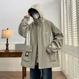 AIDASE  -  Couple Coats Classic Hooded Waterproof Design Version of Loose Slimming Fashion Trend All-in-one Fabric Breathable Comfortable aidase-shop