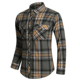 AIDASE  -  Loose Wrinkle-Free Men'S Streetwear Shirt Mens Fashion Casual Striped Linen Lapel Long Sleeve Shirt Top Blouse рубашка aidase-shop