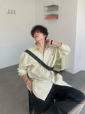 AIDASE  -  Unisex Casual Striped Relaxed-Fit Long Sleeve Shirt in Soft Sage, Classic Blue & Timeless Charcoal aidase-shop