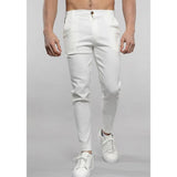 AIDASE  -  Men's Grey Slim Fit Chino Pants Ankle Length Stretch Casual Trousers for Business Daily Wear aidase-shop