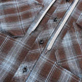 AIDASE  -  Vintage Plaid Printing Hooded Jacket Mens Coat Spring Autumn Fashion Drawstring Buttoned Cardigan Tops Men Casual Shirt Jackets aidase-shop