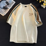 28.56Aidase Summer Hip Hop American Street Men and Women Trendy Personality Letter Round Neck Short Sleeve Couple Loose Casual T-shirt Top aidase-shop