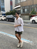 Aidase Summer New Korean Style Breathable Shirt, Casual Loose Cotton Linen Fabric Men's Shirt Thin Coat aidase-shop