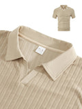 AIDASE  -  Summer New Men's Casual Sportswear Polo Shirt With A Lapel, Men's Short-sleeved Shirt And Shorts, Jacquard Texture Suit aidase-shop