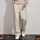 AIDASE  -  New Autumn Winter Casual Pants for Men Simple Loose Straight Retro Drapey Wide-leg Long aidase-shop