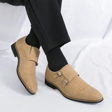AIDASE  -  Men Classic Loafers PU Brown Comfortable Fashionable Pointed Leather Shoe British Style Party Social Brand Shoes Men Sizes 38-46 aidase-shop