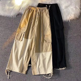 Aidase Baggy Black Cargo Pants for Men Khaki Cargo Trousers Male Harajuku Loose Casual Autumn Japanese Streetwear Hip Hop Retro aidase-shop