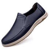Aidase Shoes Men Slip-On Leather Shoes Casual Shoes Driving Moccasin Non-slip Loafers Men Bule Shoes Luxury Brand High Quality aidase-shop