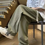AIDASE  -  Casual Trousers for Men's Summer New Ice Silk Trendy Sports Loose Straight Tube for Men aidase-shop